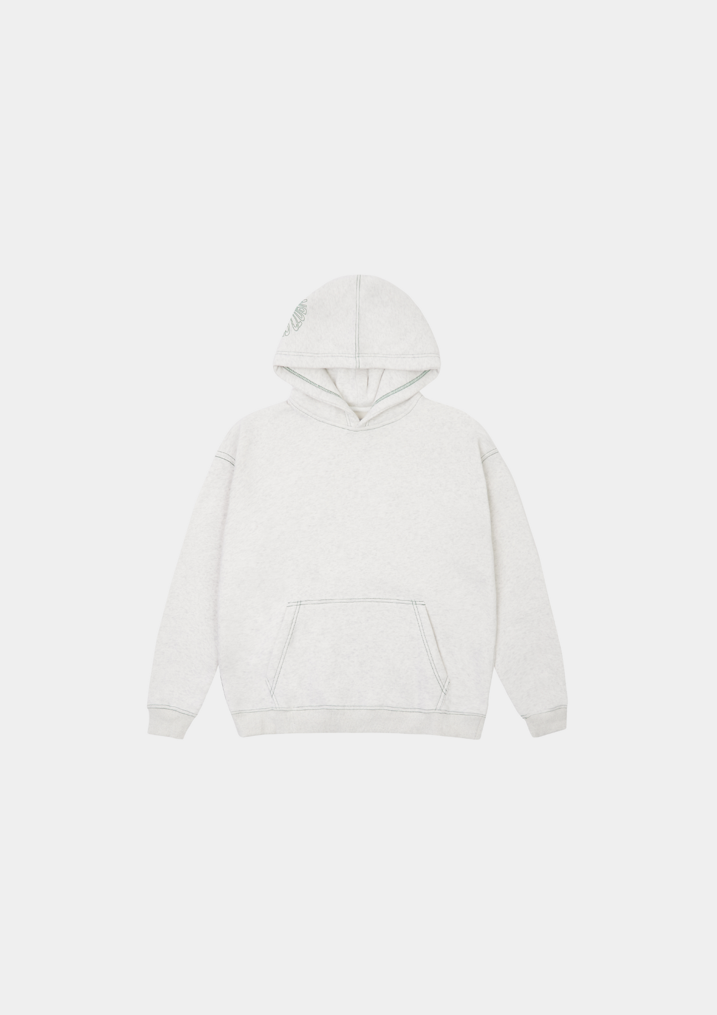 fog grey motif hoodie
