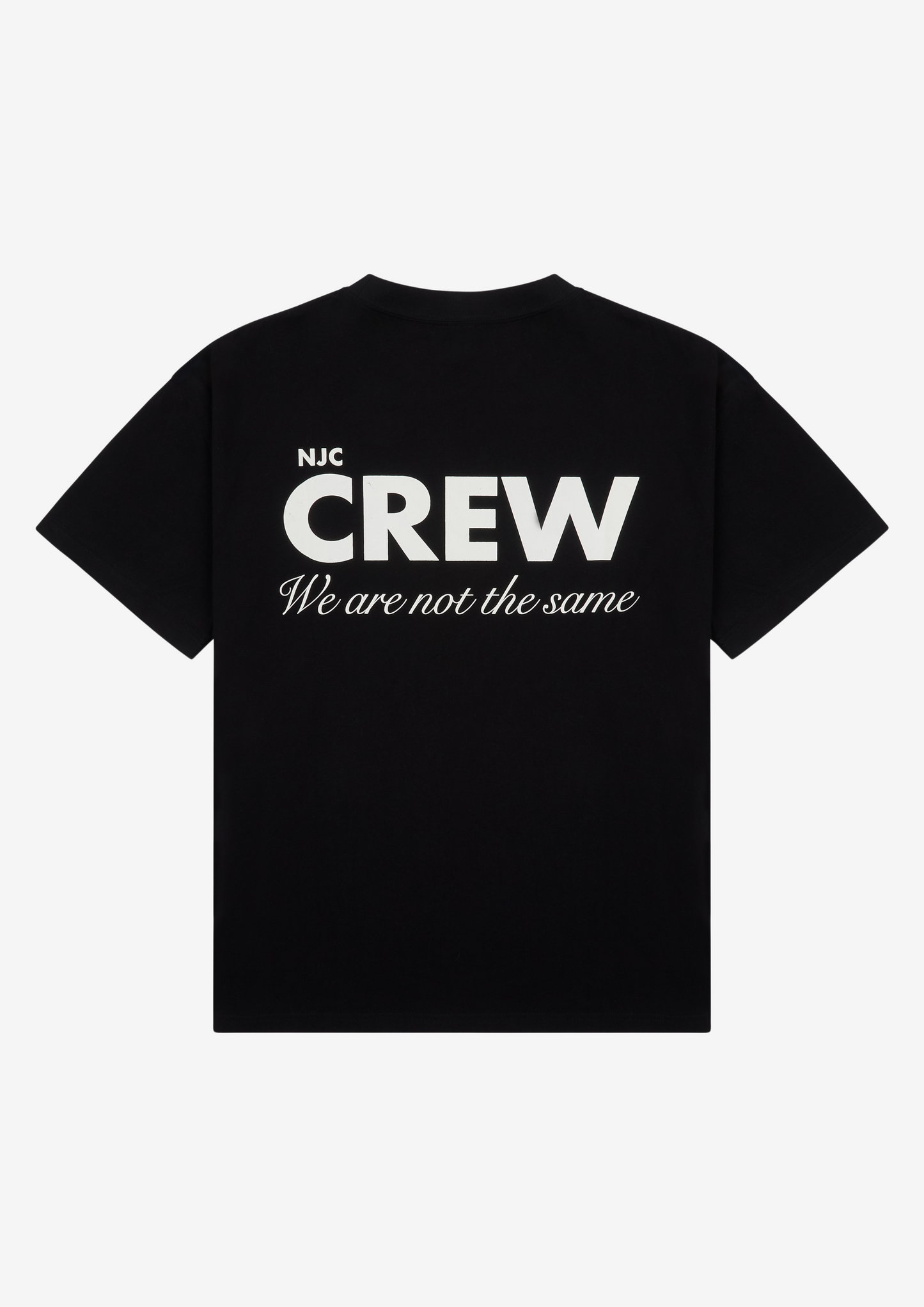 black 'crew' t-shirt