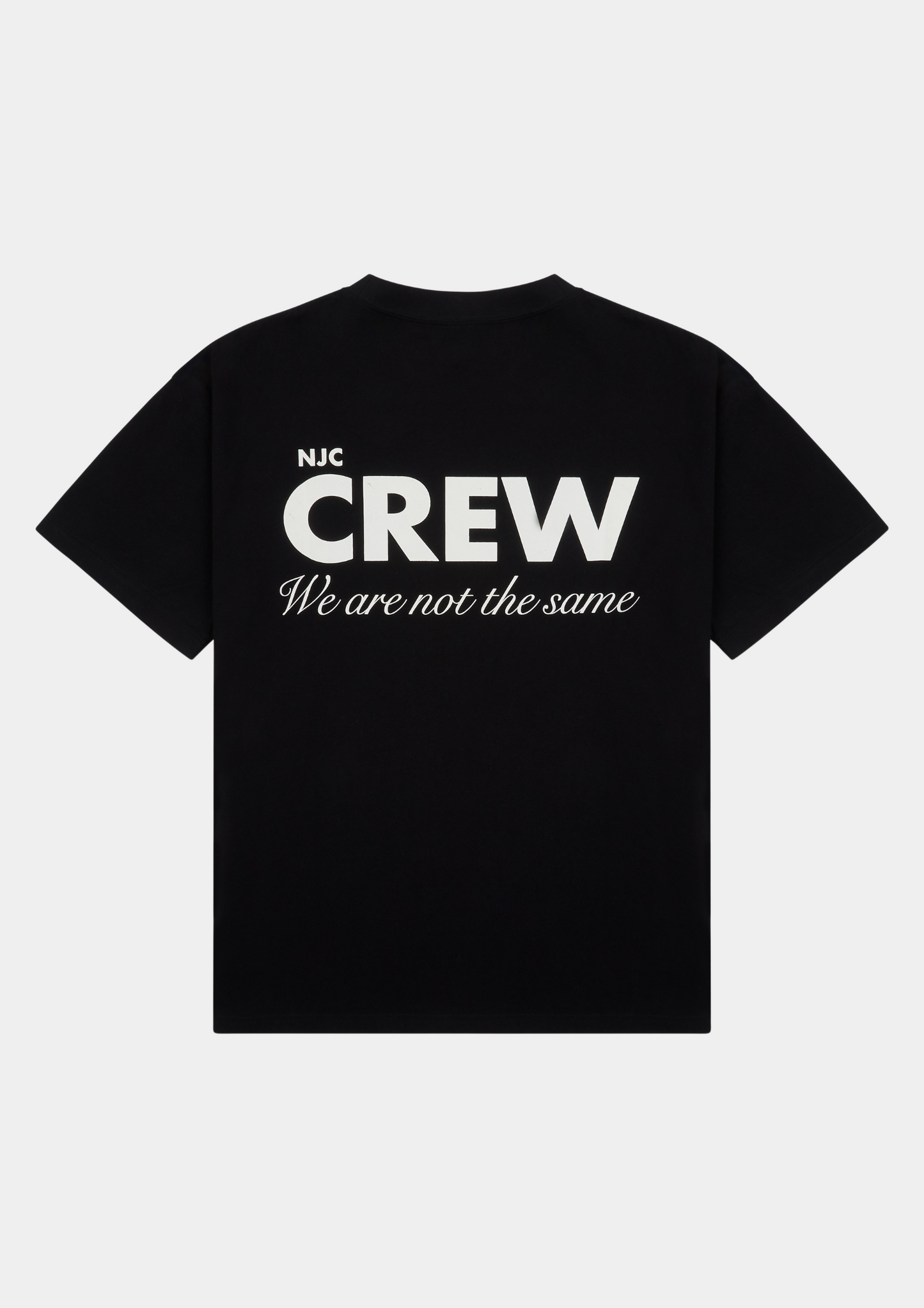 black 'crew' t-shirt