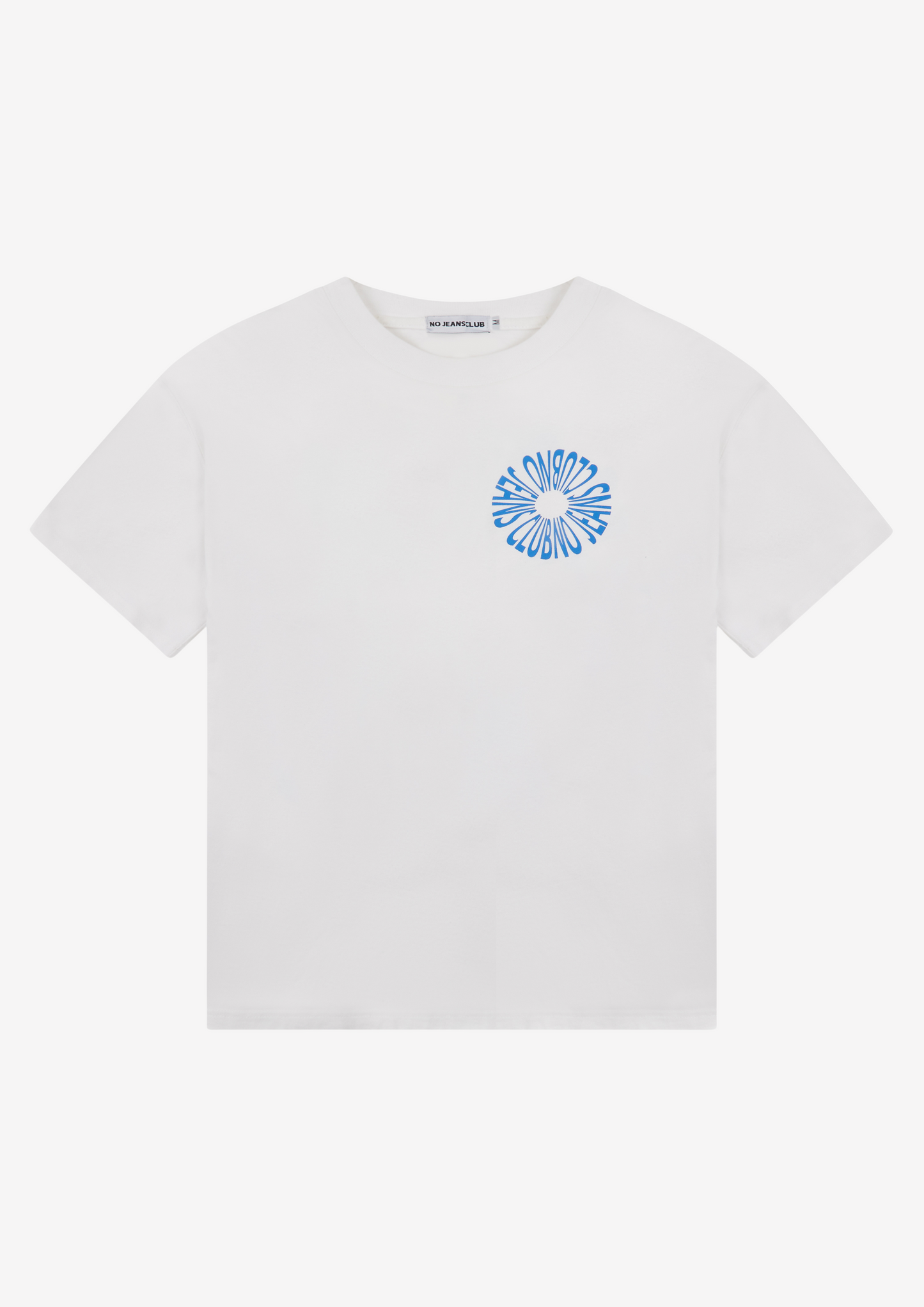 white motif t-shirt